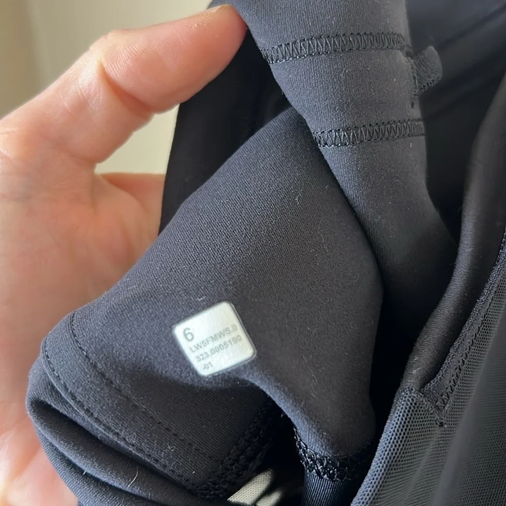 Lululemon black wunder train mesh leggings
